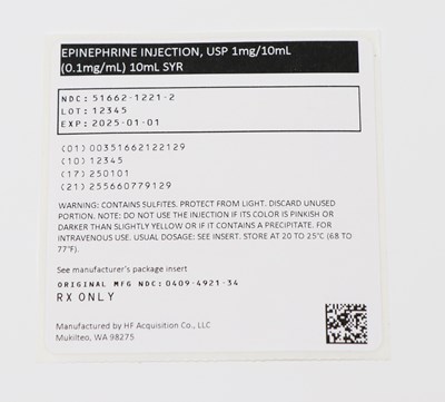 00351662122129 Epinephrine pouch label.jpg 00351662122129 Epinephrine pouch label